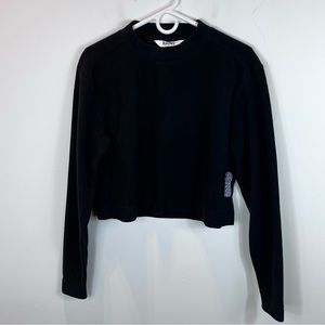 RAINS Fleece Cropped Sweatshirt Top